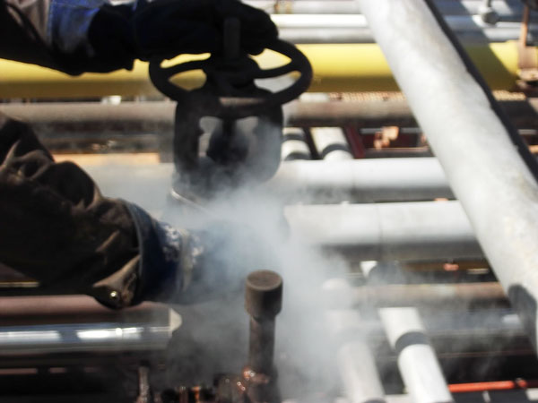 fuga de vapor por prense stoper